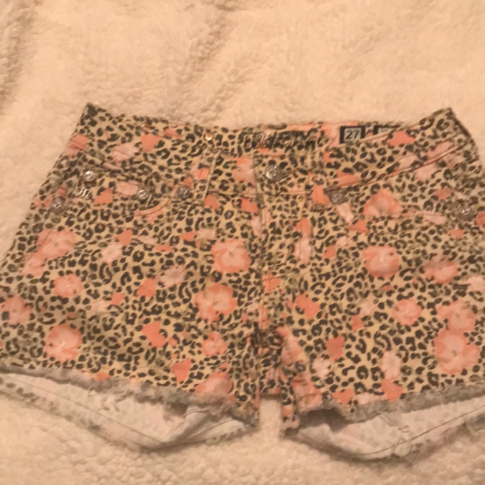 Miss me Animal print cutoffs